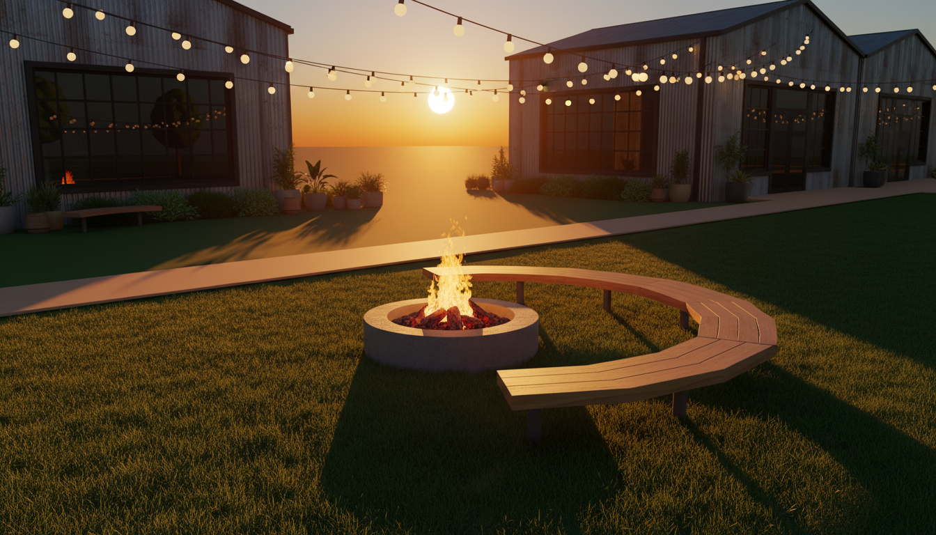 v11 golden hour fire pit