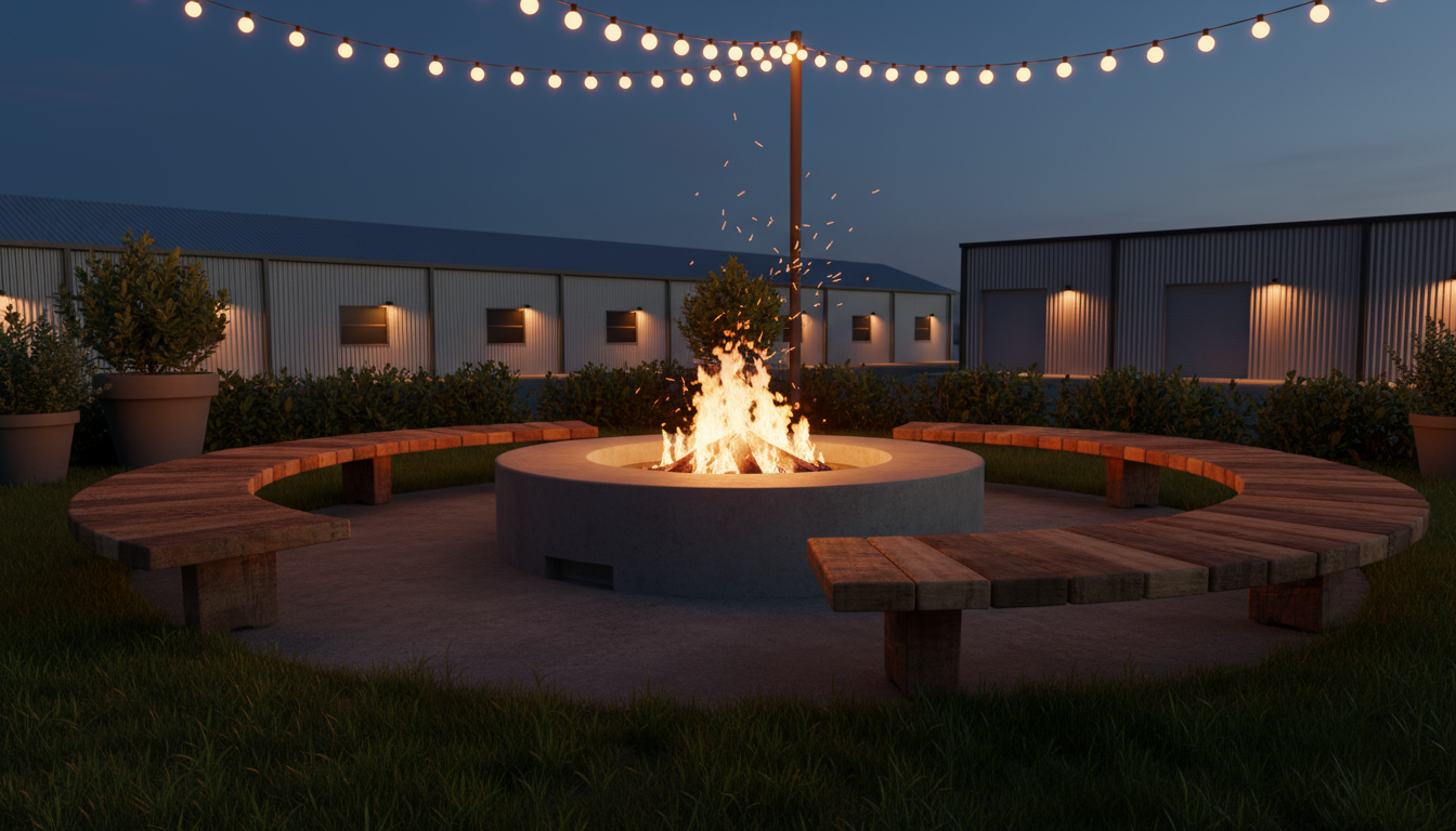 v11 photorealistic fire pit